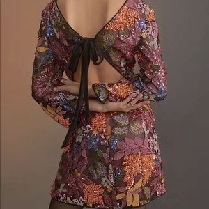 Sequin Embroidered ANTHROPOLOGIE dress
